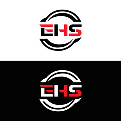 EHS logo. E H S design. WhitE H SHS letter. EHS, E H S letter logo SET design. Initial letter EHS linked circle uppercase monogram logo. E H S letter logo SET vector design. EHS letter logo design	
