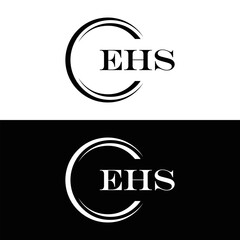 EHS logo. E H S design. WhitE H SHS letter. EHS, E H S letter logo SET design. Initial letter EHS linked circle uppercase monogram logo. E H S letter logo SET vector design. EHS letter logo design	
