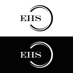 EHS logo. E H S design. WhitE H SHS letter. EHS, E H S letter logo SET design. Initial letter EHS linked circle uppercase monogram logo. E H S letter logo SET vector design. EHS letter logo design	
