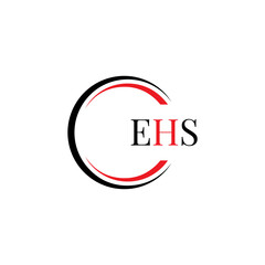EHS logo. E H S design. WhitE H SHS letter. EHS, E H S letter logo SET design. Initial letter EHS linked circle uppercase monogram logo. E H S letter logo SET vector design. EHS letter logo design	

