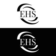 EHS logo. E H S design. WhitE H SHS letter. EHS, E H S letter logo SET design. Initial letter EHS linked circle uppercase monogram logo. E H S letter logo SET vector design. EHS letter logo design	
