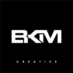BKM Letter Initial Logo Design Template Vector Illustration