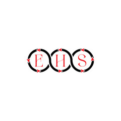 EHS logo. E H S design. WhitE H SHS letter. EHS, E H S letter logo SET design. Initial letter EHS linked circle uppercase monogram logo. E H S letter logo SET vector design. EHS letter logo design	
