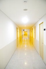 A corridor is a form of hallway that is usually narrow and elongated. Corridors function as connecting passages to parts of a building