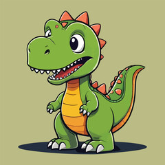 Fototapeta premium vector of cute dino, kids tshirt, element design.