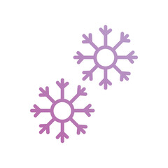 snow flakes icon with white background vector stock illustration