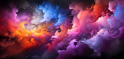 Lively and animated digital brushstrokes in a myriad of colors, converging to create a captivating...