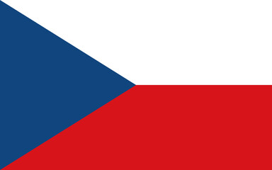 Close-up of blue red and white national flag of European country of Czech Republic. Illustration made January 30th, 2024, Zurich, Switzerland.