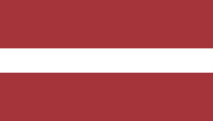 Close-up of red and white national flag of European country Latvia. Illustration made January 30th, 2024, Zurich, Switzerland.