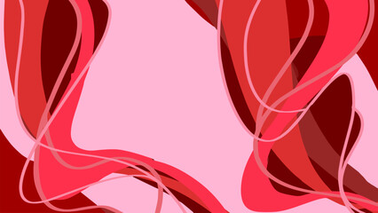 Abstract red liquid wavy shape. Wavy Abstract Background. Vector Illustration.