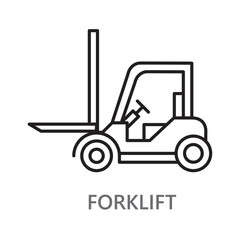 Forklift icon. home heating system vector icon. line vector icon on white background. high quality design element. editable linear style stroke. vector icon. 