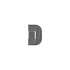 Vector Logo Letter D. elegant, simple, minimal, and luxury serif font alphabet letter D logo design