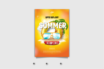 Summer Sale poster template	