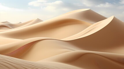 Fototapeta na wymiar Desert sand dune texture with wind-swept patterns