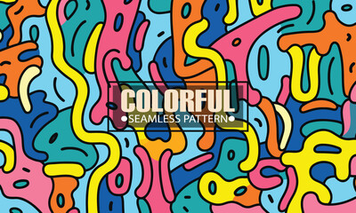 abstract colorful seamless graffiti pattern background