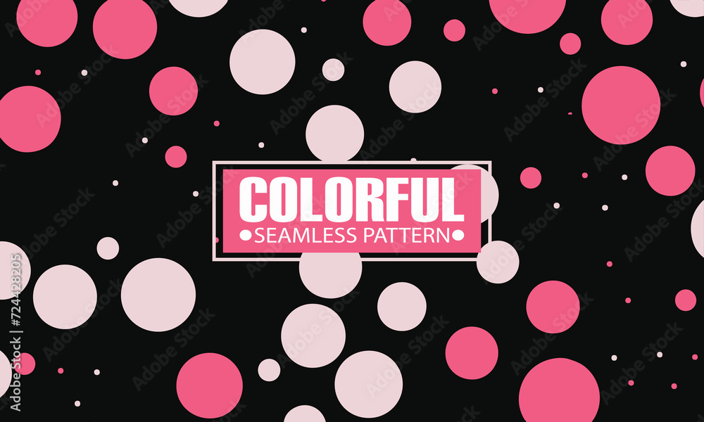 Poster abstract colorful ball print trendy background design . seamless dot and circle pattern fabric