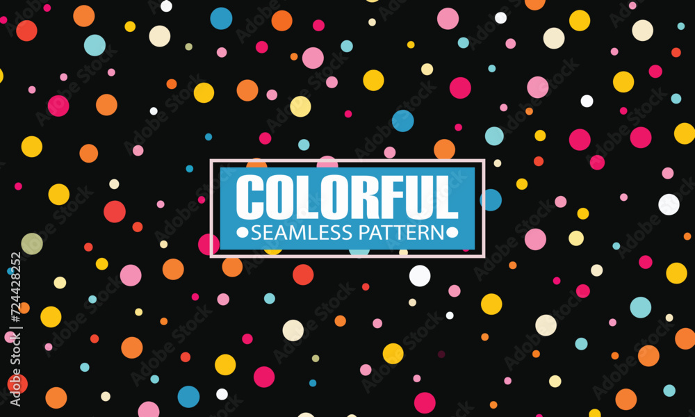 Poster abstract colorful dot and circles seamless pattern background