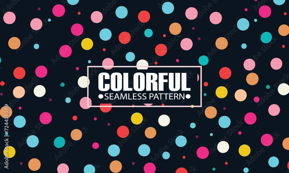 Aufkleber abstract seamless colorful circles pattern background . dots and circles texture design for banner, 