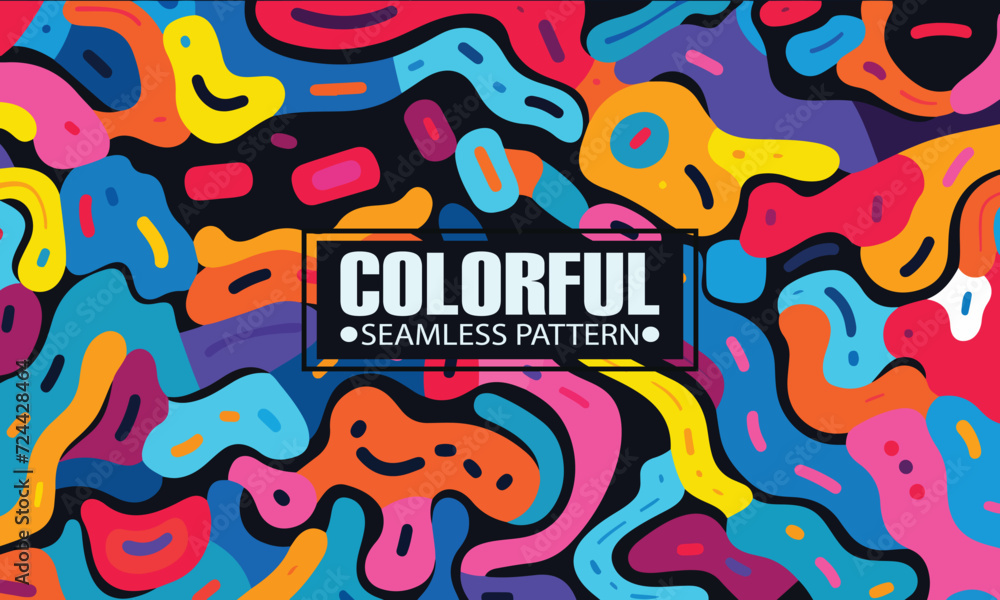 Poster abstract splashes colorful pattern background