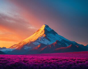 Fototapeta premium sunrise in the mountains. Created using generative AI.