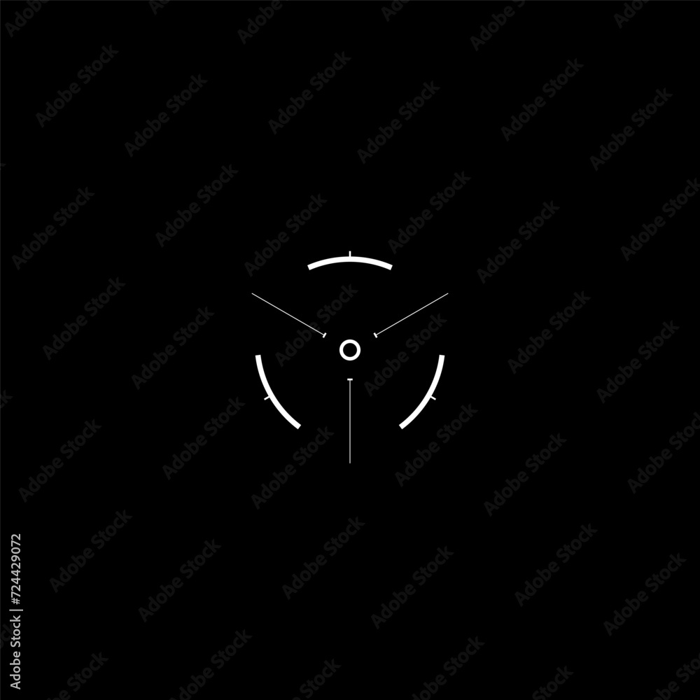 Poster cyberpunk target, hud aim, cyber sight, virtual interface. hud interface element for game. futuristi