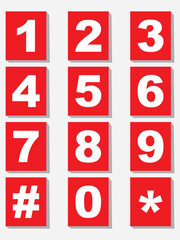 Numbers icon set. Numbers symbols. 