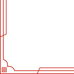 Obraz premium Red Chinese Corner