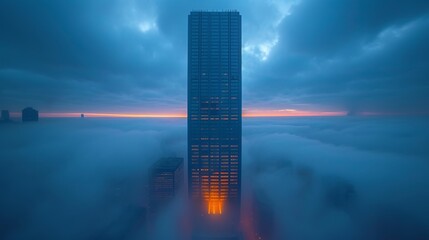 Skyward Solitude: The Deserted Skyscraper