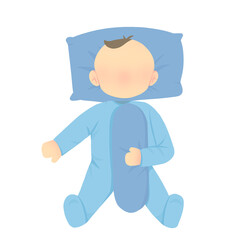 Cute baby boy handrawn