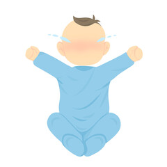 Cute baby boy handrawn