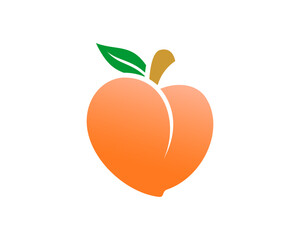 Peach orange vector illustration logo