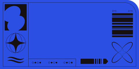 Blue Brutalist Sticker