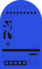 Blue Brutalist Sticker