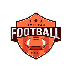 American football logo template vector isolated.
