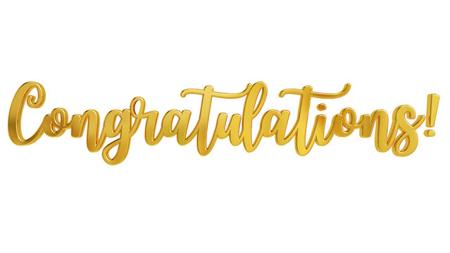 Congratulations hand lettering 3d in gold	, congratulations typography, calligraphy