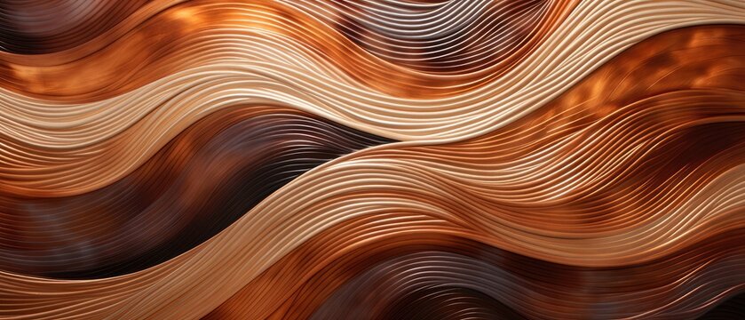 Sophistication meets texture with this abstract metallic brown copper mosaic tile wall background, adding depth and style, Ai Generated.