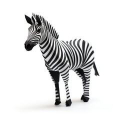Fototapeta na wymiar Colorful Origami zebra, Unique Paper Polygon Artwork, Ideal Pet Concept, Ai Generated