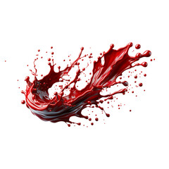 Blood Splashes with Droplets. PNG Transparent Background