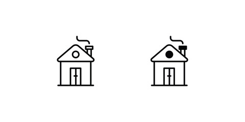 hut icon with white background vector stock illustration