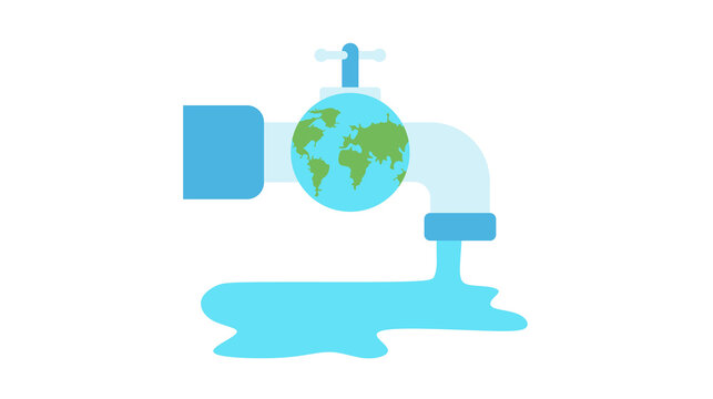 world water day illustration with transparent background for social media