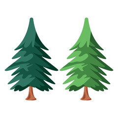 Pine tree in different shapes