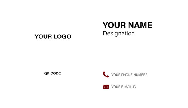 Minimal Individual Business Card Layout