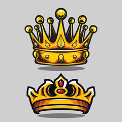 Crown vector art, Icons, and Graphics