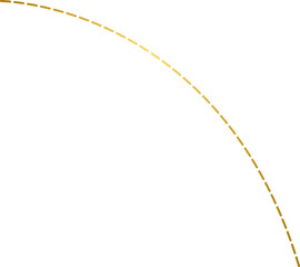 Golden wavy line, gold curved dotted line