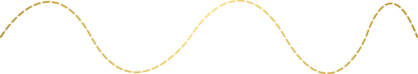 Golden wavy line, gold curved dotted line © N2