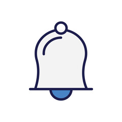 bell icon with white background vector stock illustration