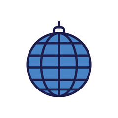 Disco Ball icon with white background vector stock illustration