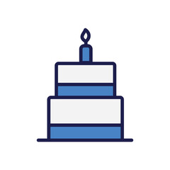 cake icon with white background vector stock illustration