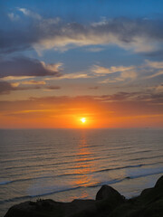 Sunsets on the coast of Miraflores