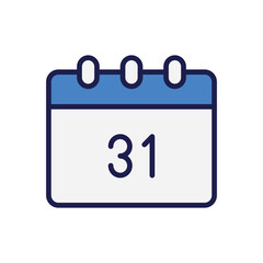 Calendar icon with white background vector stock illustration